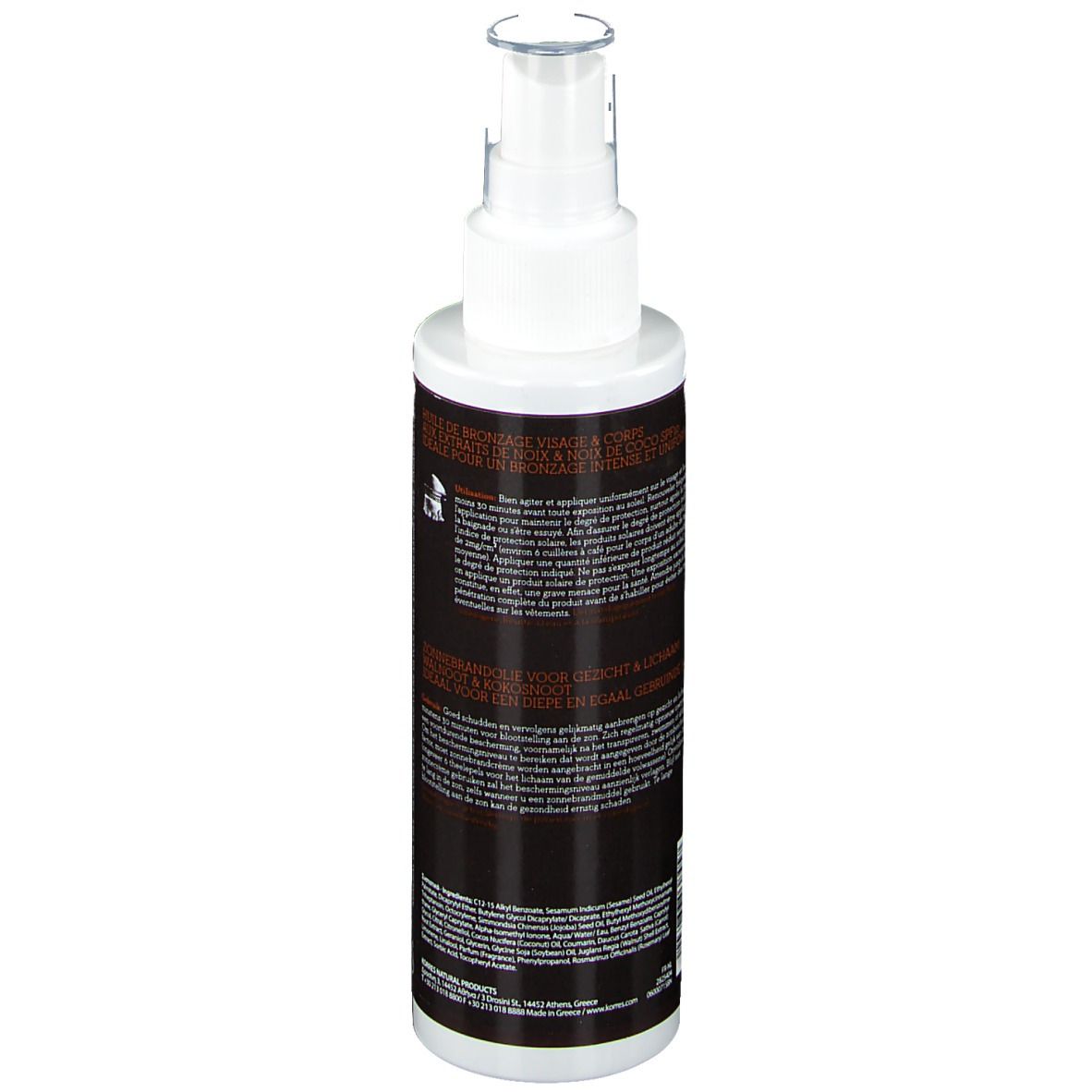 Korres Suntan Oil Face & Body Walnut & Coconut SPF10