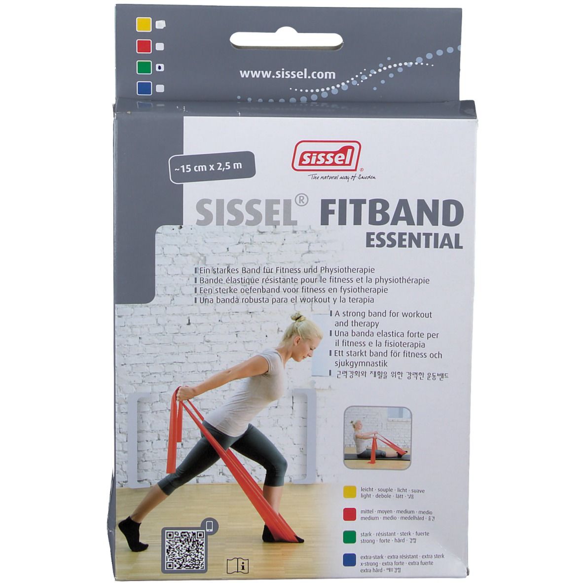 Sissel Fitband Essential 15cm x 2,5m Strong Groen