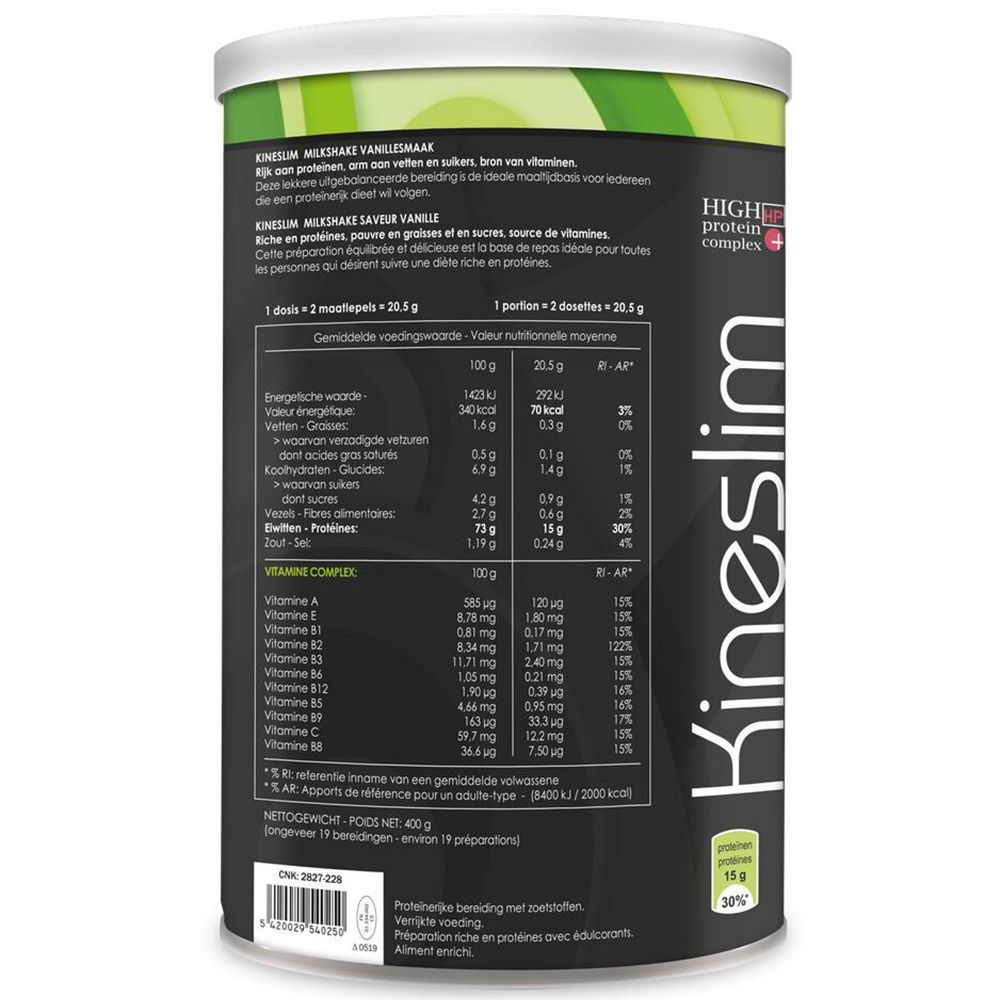 Kineslim Milkshake Vanille