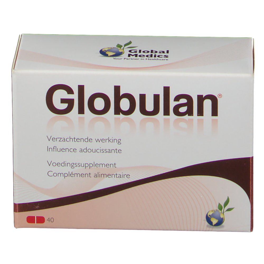 Emballage de complément alimentaire Globulan contenant 40 gélules.