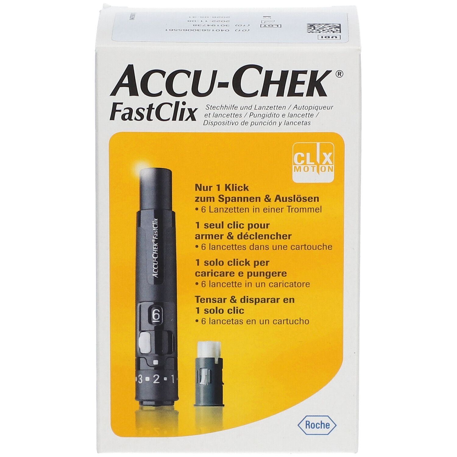 Accu-Chek FastClix AutoPiqueur + Cartouche de 6 Lancettes