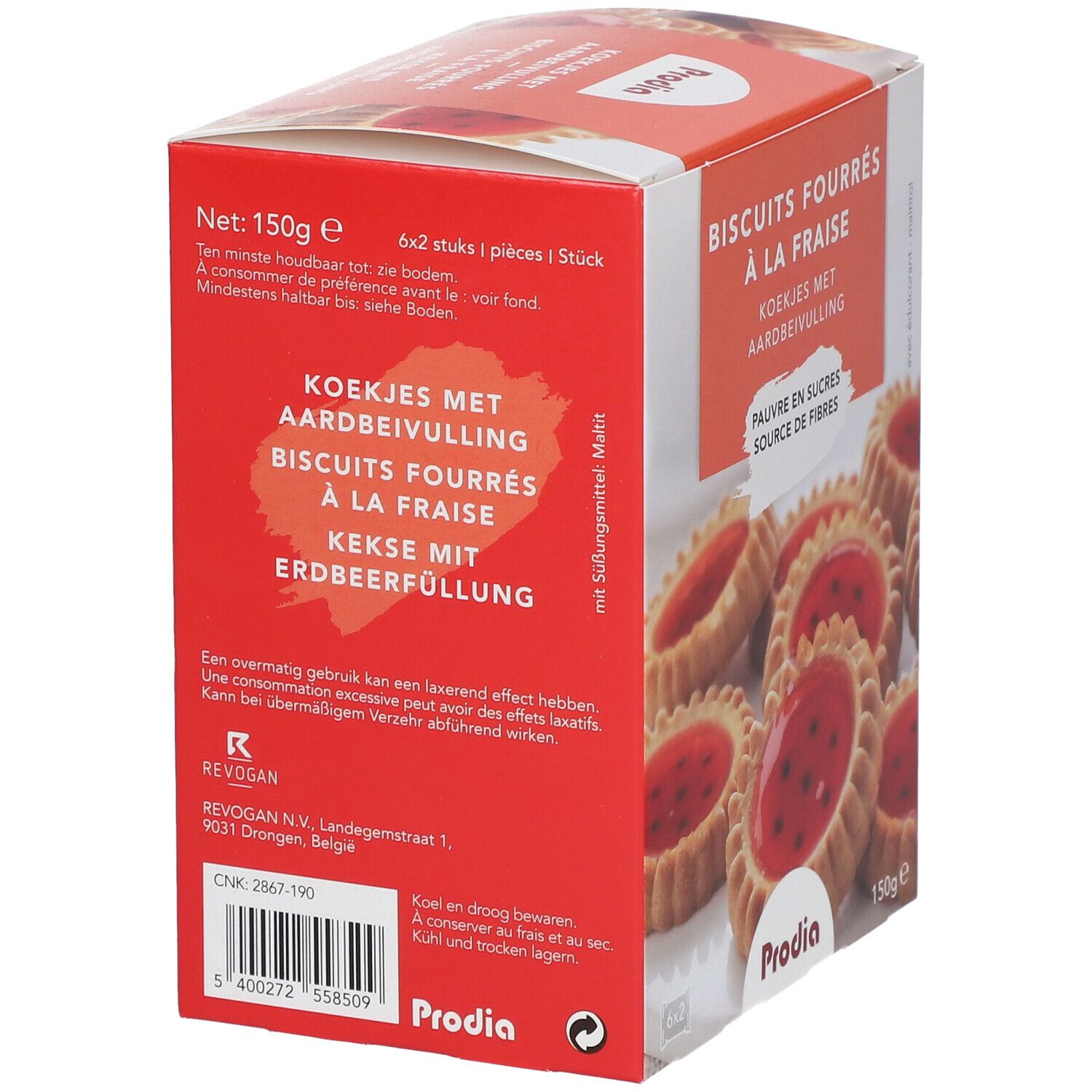 Prodia Biscuits Fourres Fraise