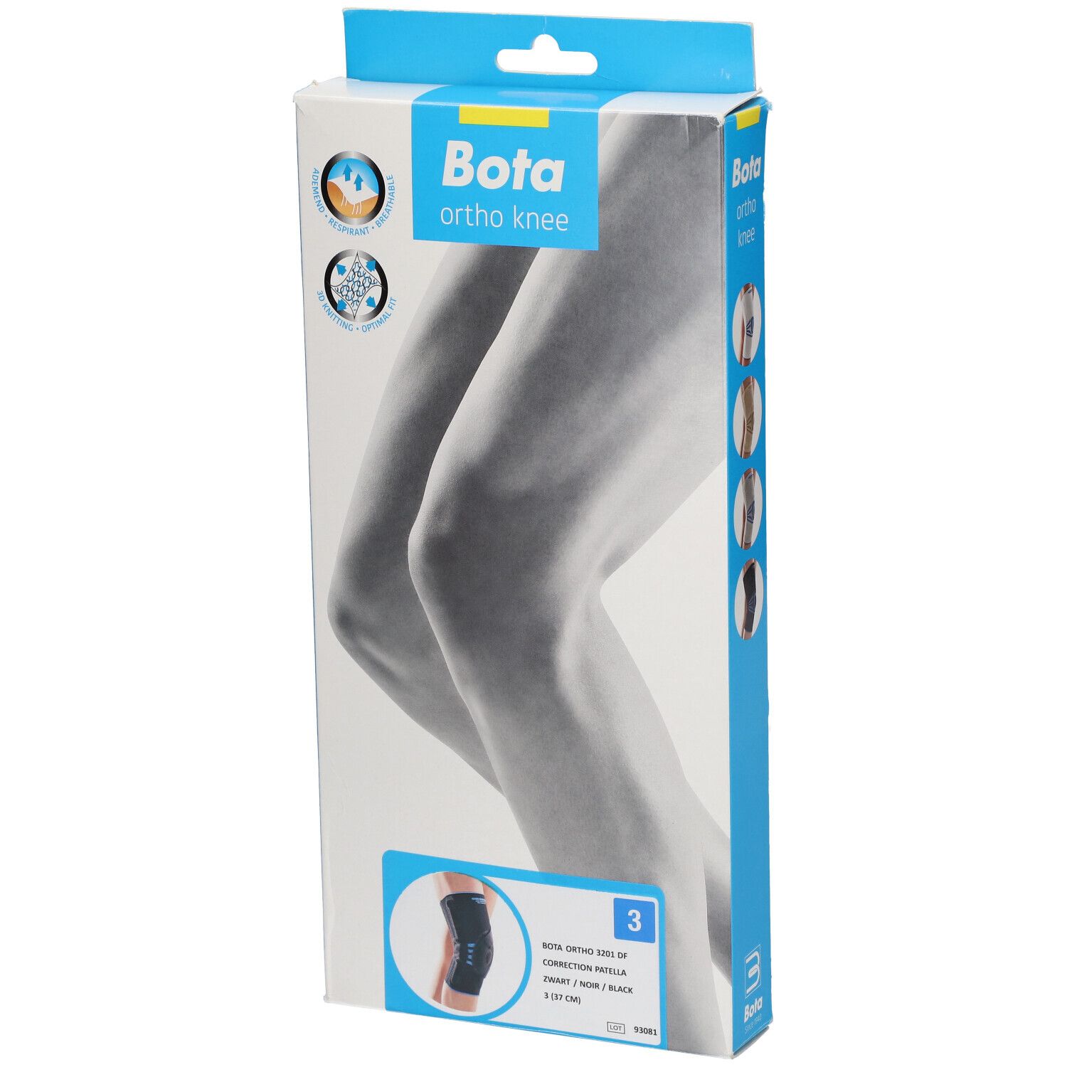 Bota Ortho DF 3201 Patella Correctie Zwart Maat 3