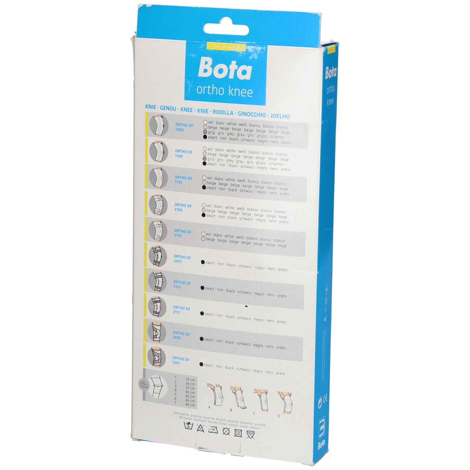 Bota Ortho DF 3201 Patella Correctie Zwart Maat 3