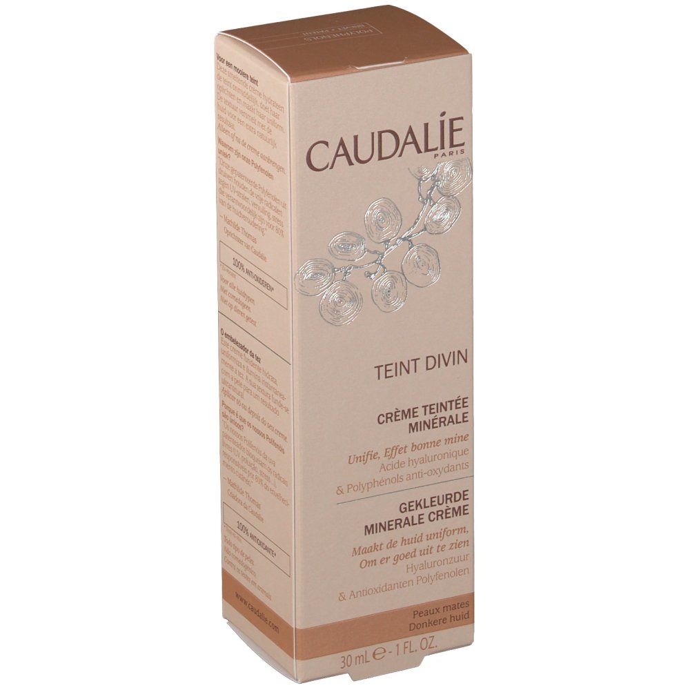 Caudalie Teint Divin Getinte Minerale Crème Donkere Huid