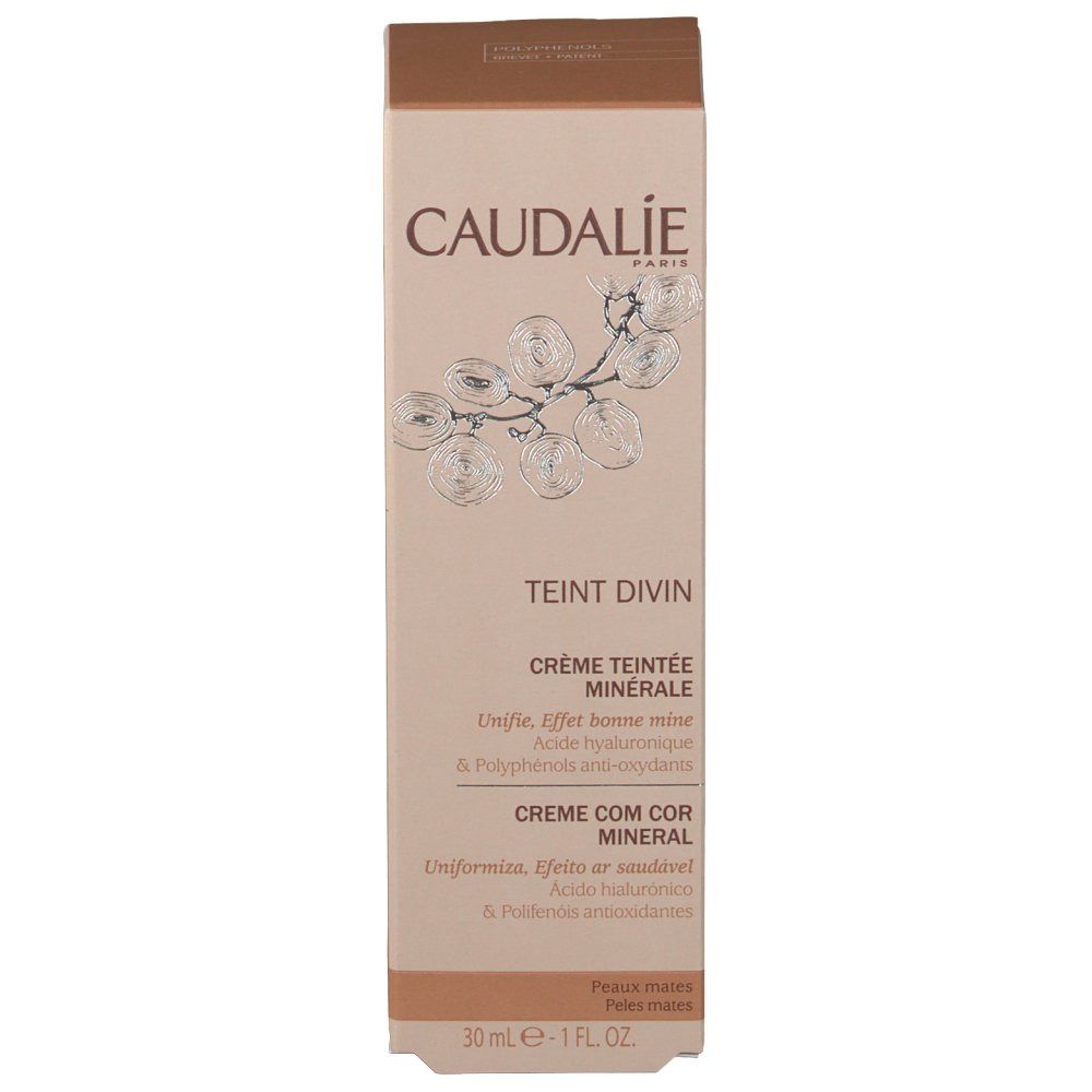 Caudalie Teint Divin Getinte Minerale Crème Donkere Huid