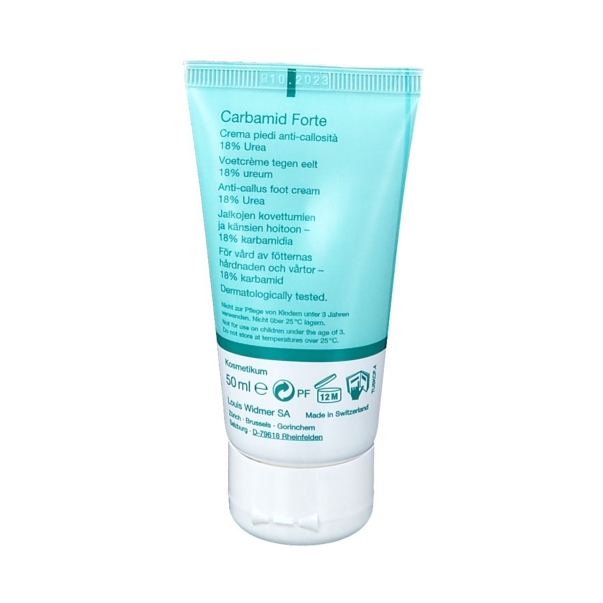 Louis Widmer Carbamide Forte 18% Ureum Voetencrème Zonder Parfum
