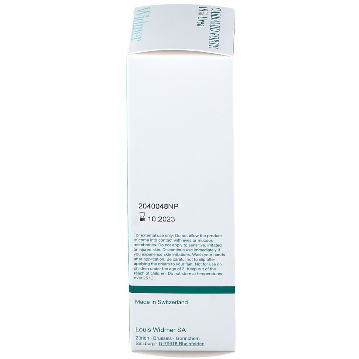 Louis Widmer Carbamide Forte 18% Ureum Voetencrème Zonder Parfum