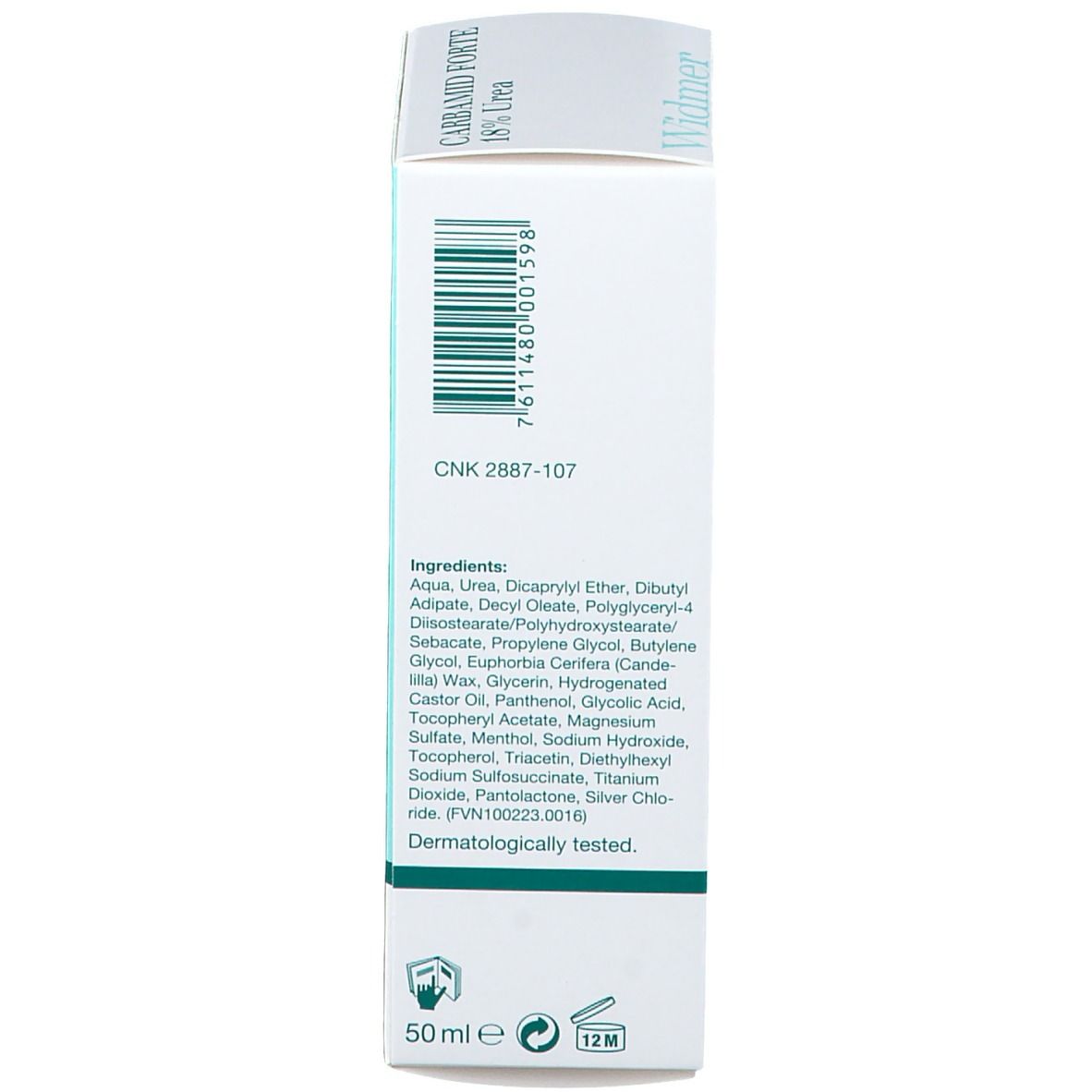 Louis Widmer Carbamide Forte 18% Ureum Voetencrème Zonder Parfum