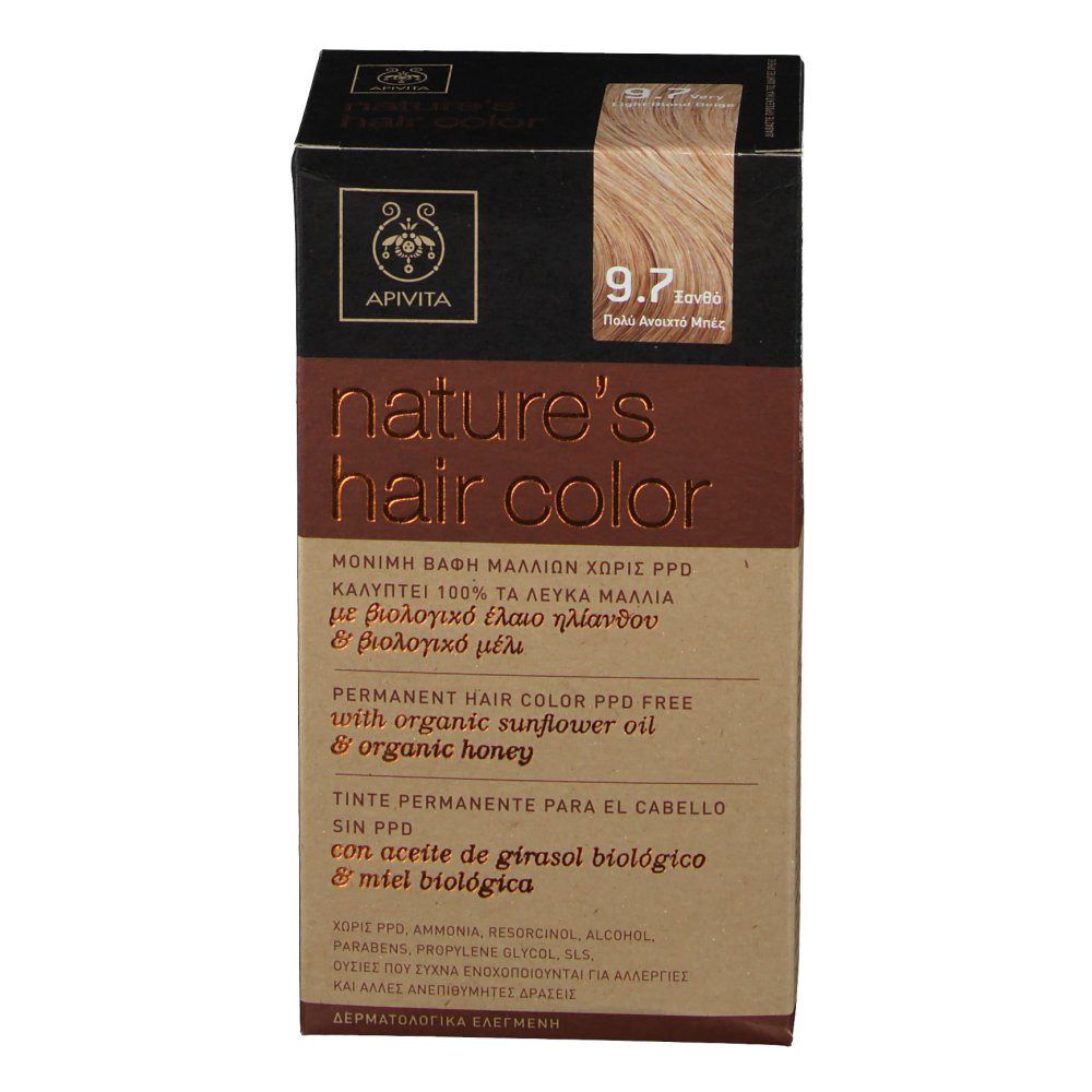 Apivita Natuurlijke Haarkleuring N9.7 Heel Licht Blond Beige