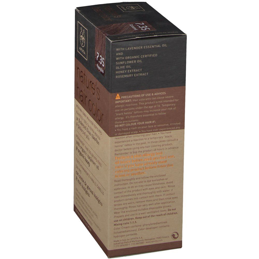 Apivita Coloration Capillaire N7.35 Caramel