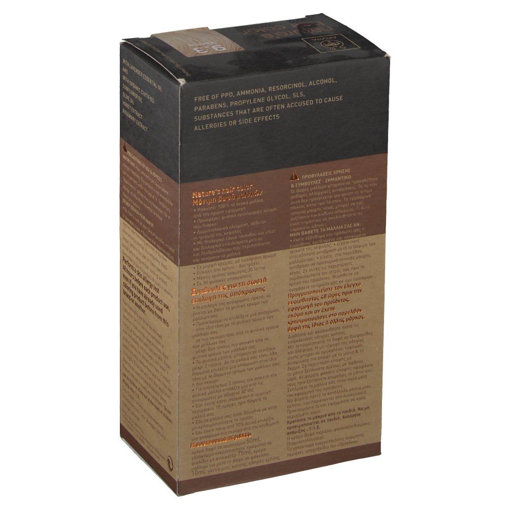 Apivita Natuurlijke Haarkleuring N9.3 Vanilla