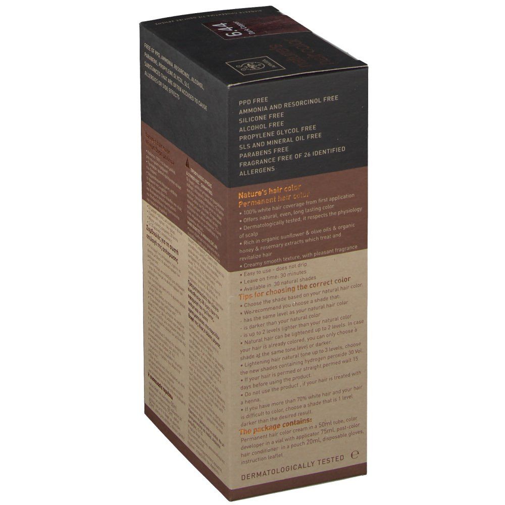 Apivita Coloration Capillaire N6.44 Cuivre Fonce