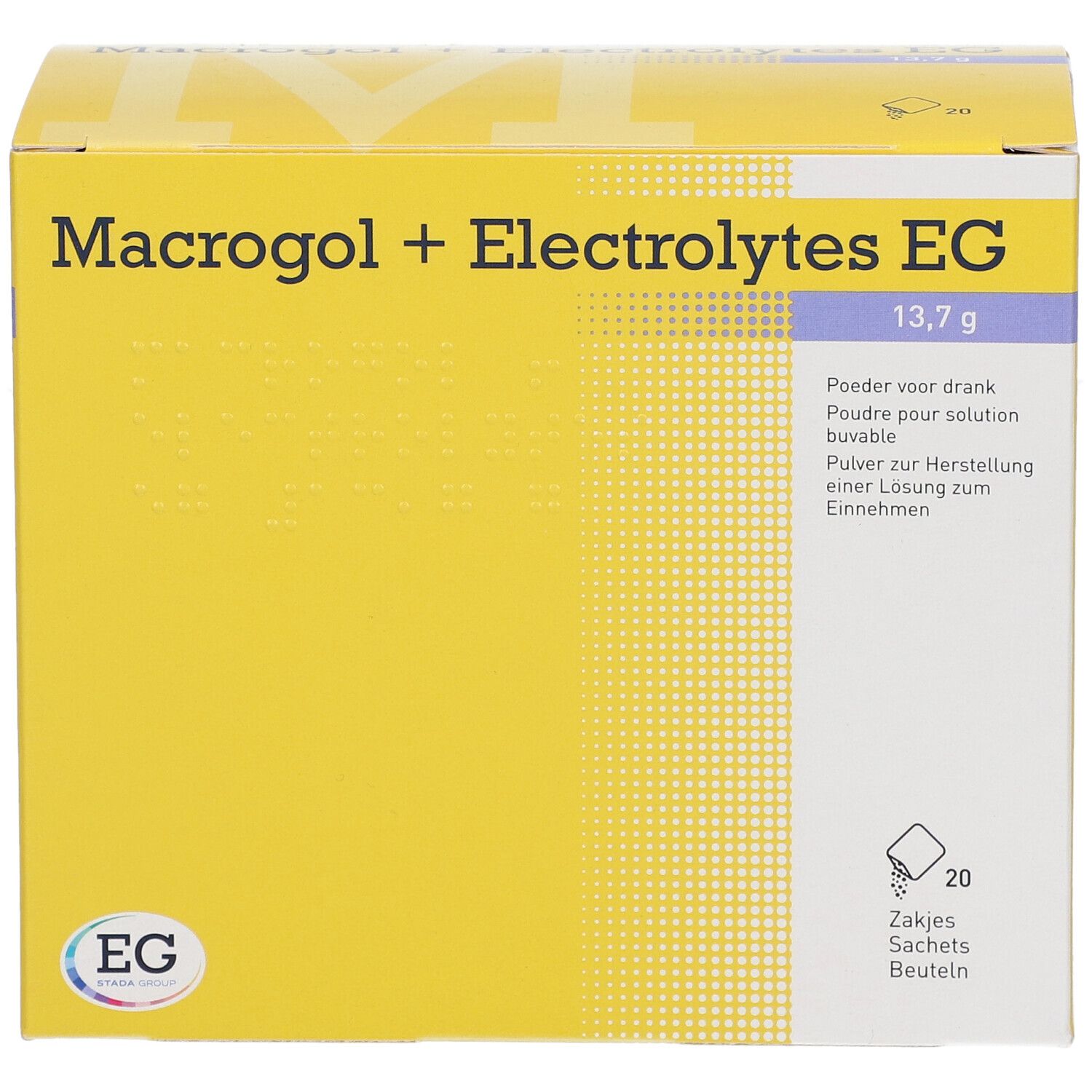 Macrogol + Electrolytes EG 13,7 g | Laxatif pour la Constipation Chronique