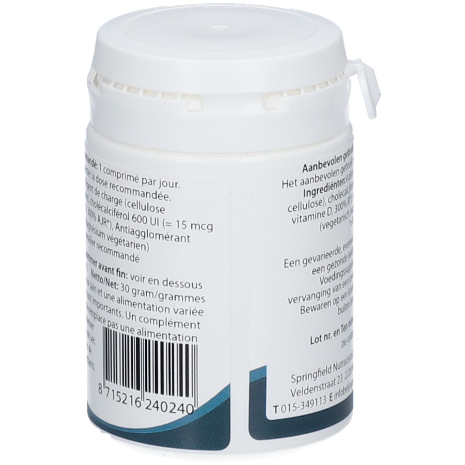 Springfield Vitamine D3 Cholecalciferol 15mcg
