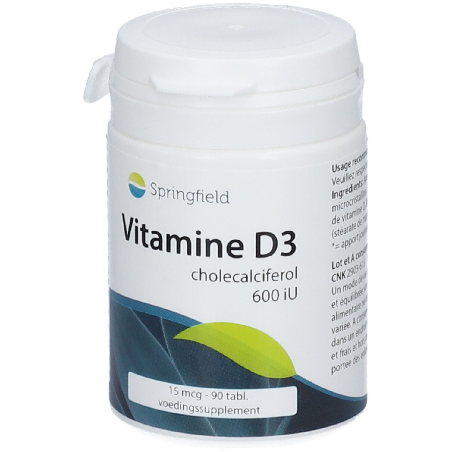 Springfield Vitamine D3 Cholecalciferol 15mcg