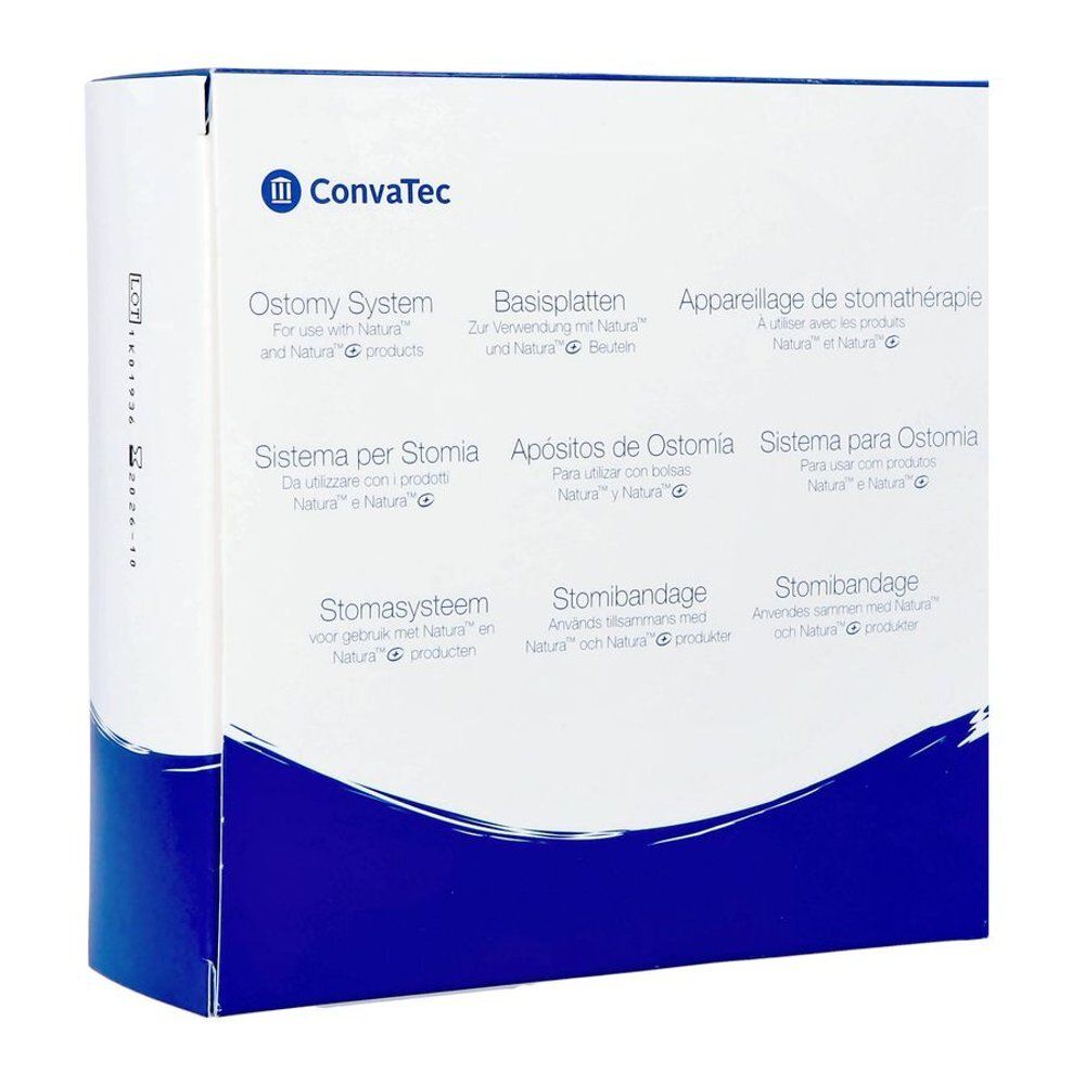 Verpakking Natura Stomahesive Flex met ConvaTec logo en meertalige benamingen.