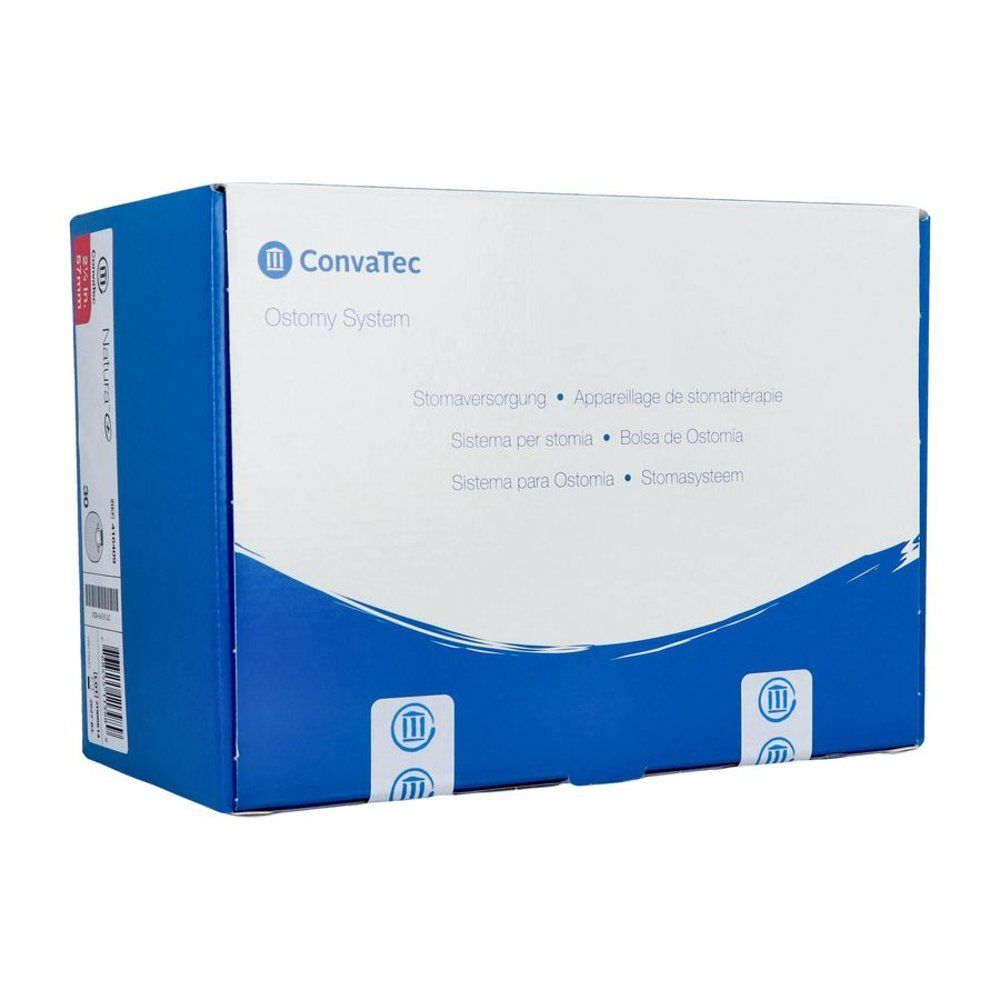Boîte ConvaTec Ostomy System. Étiquetage multilingue.
