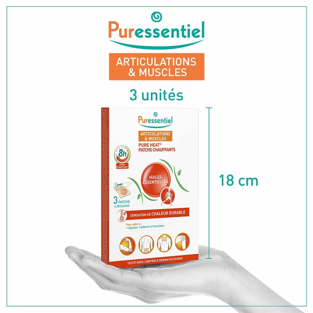 Puressentiel Articulations Patchs Chauffants 14 Huiles Essentielles