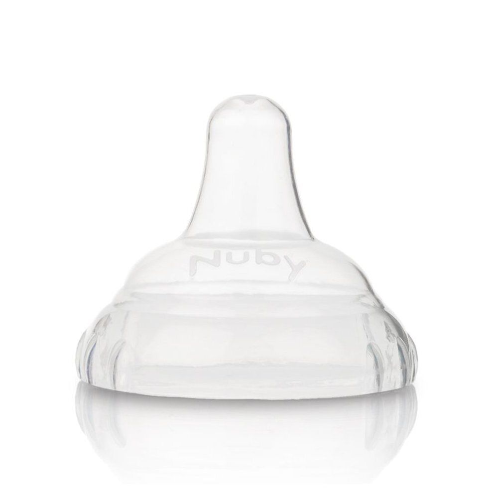 Couvercle transparent pour gobelet à paille. Marque Nuby.