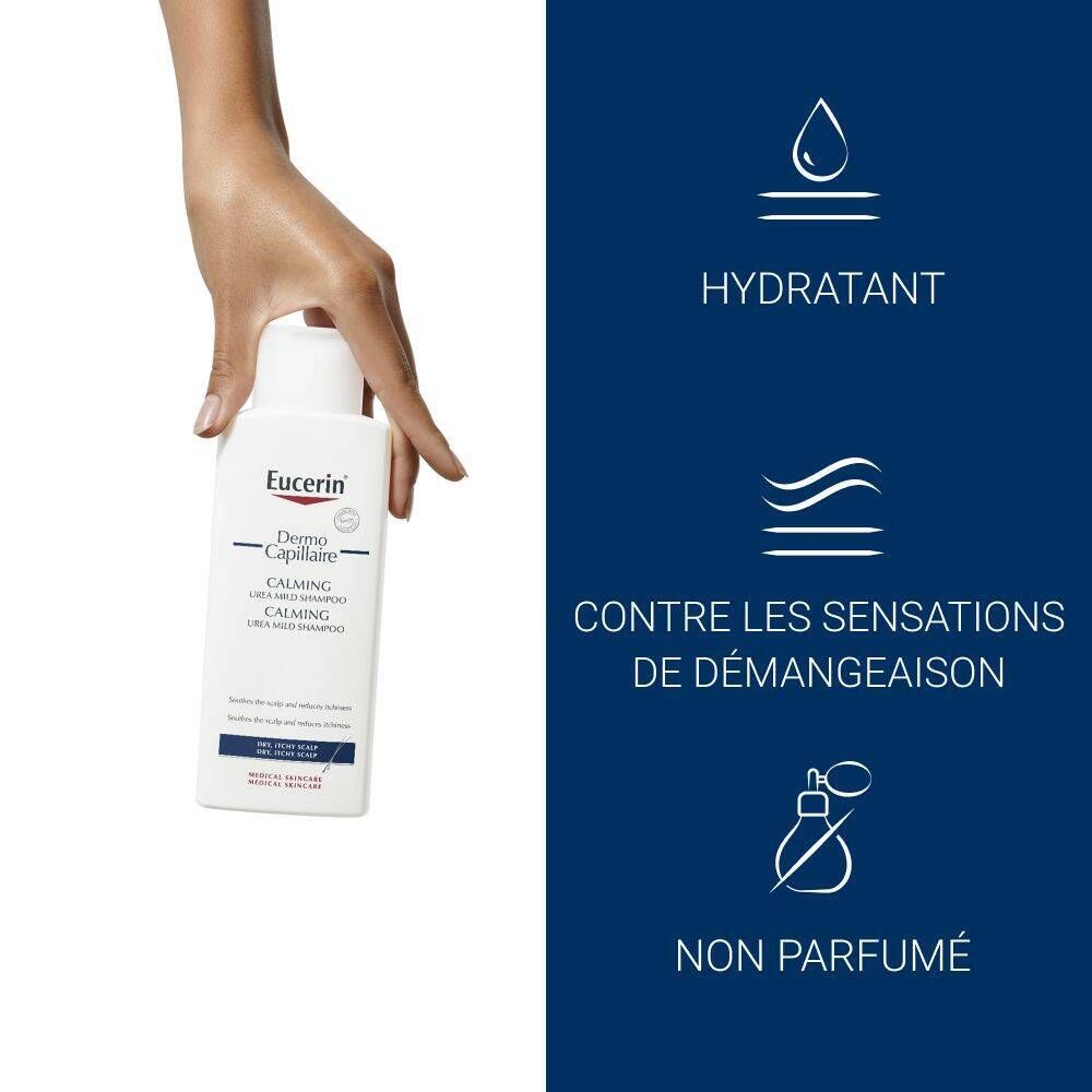 Eucerin DermoCapillaire Shampooing Doux à l'Urée Calmant Cuir Chevelu Sec