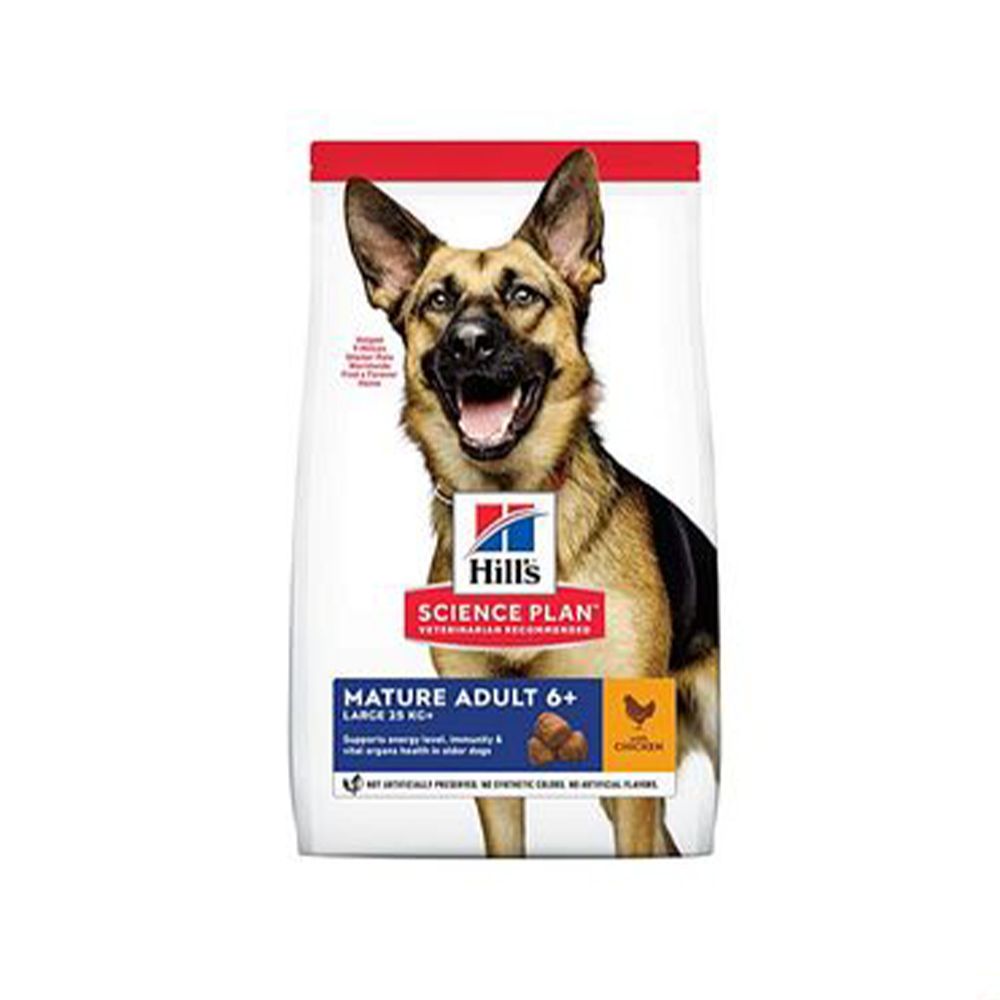Hill's Science Plan Mature Adult 6+ Large nourriture pour chien au poulet.