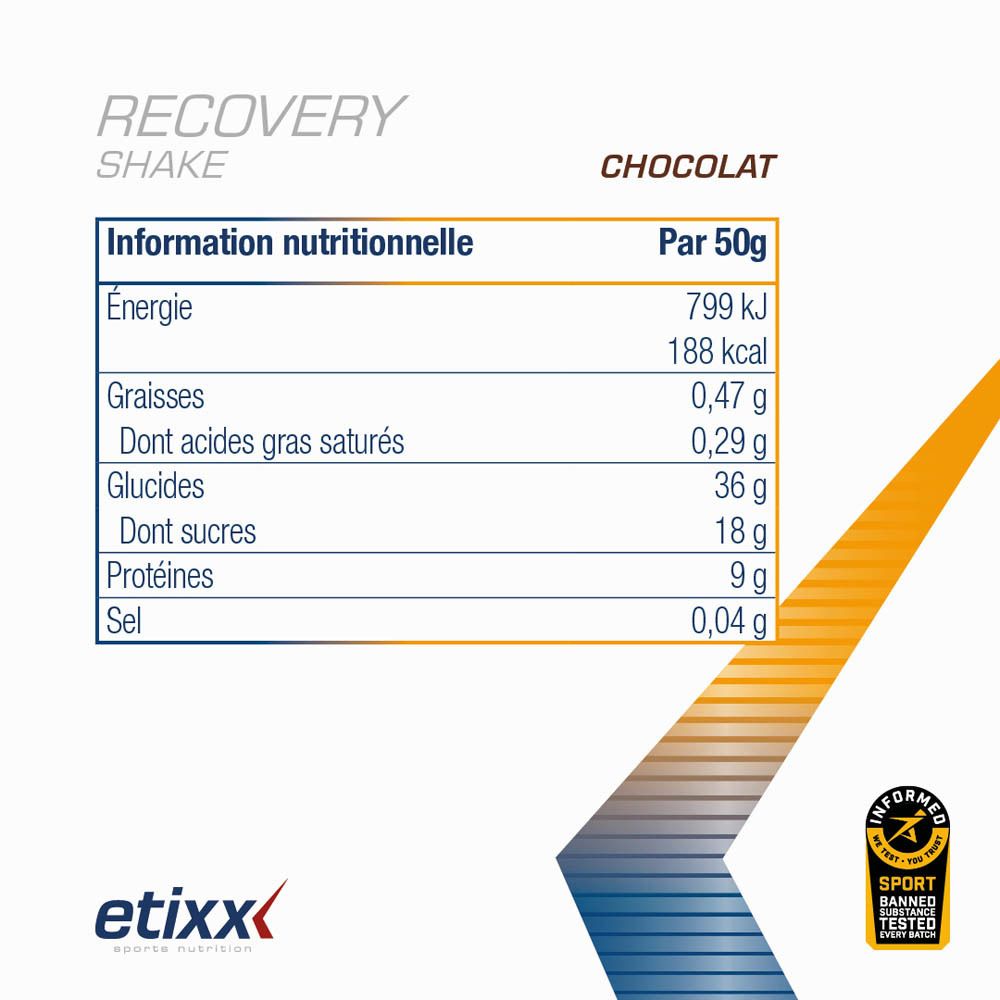 Etixx Recovery Shake Chocolat