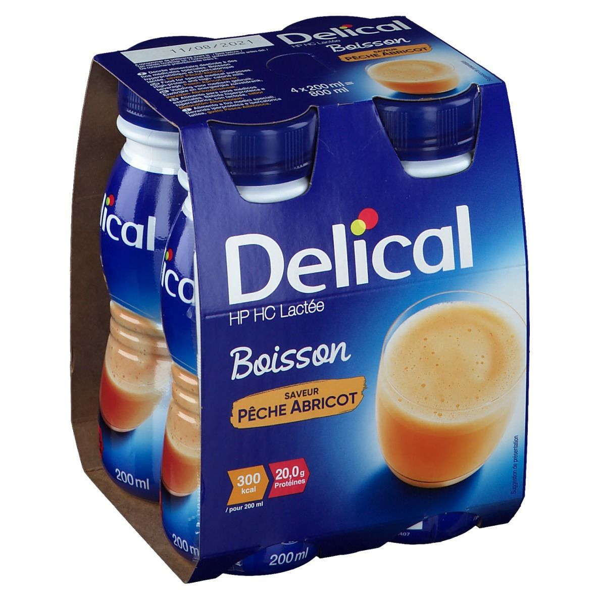Delical Boisson Au Lait Hp-Hc Pêche-Abricot