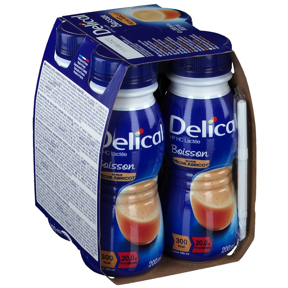 Delical Boisson Au Lait Hp-Hc Pêche-Abricot