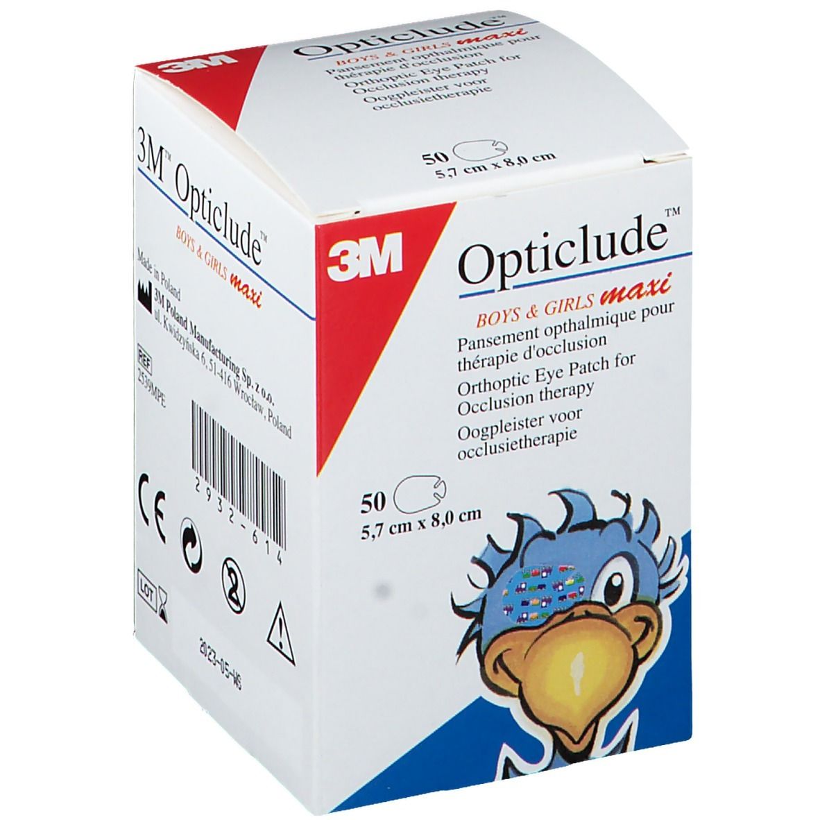3M Opticlude Compresse Occulaire Boys & Girls Maxi 5,7cm x 8cm 2539MPE