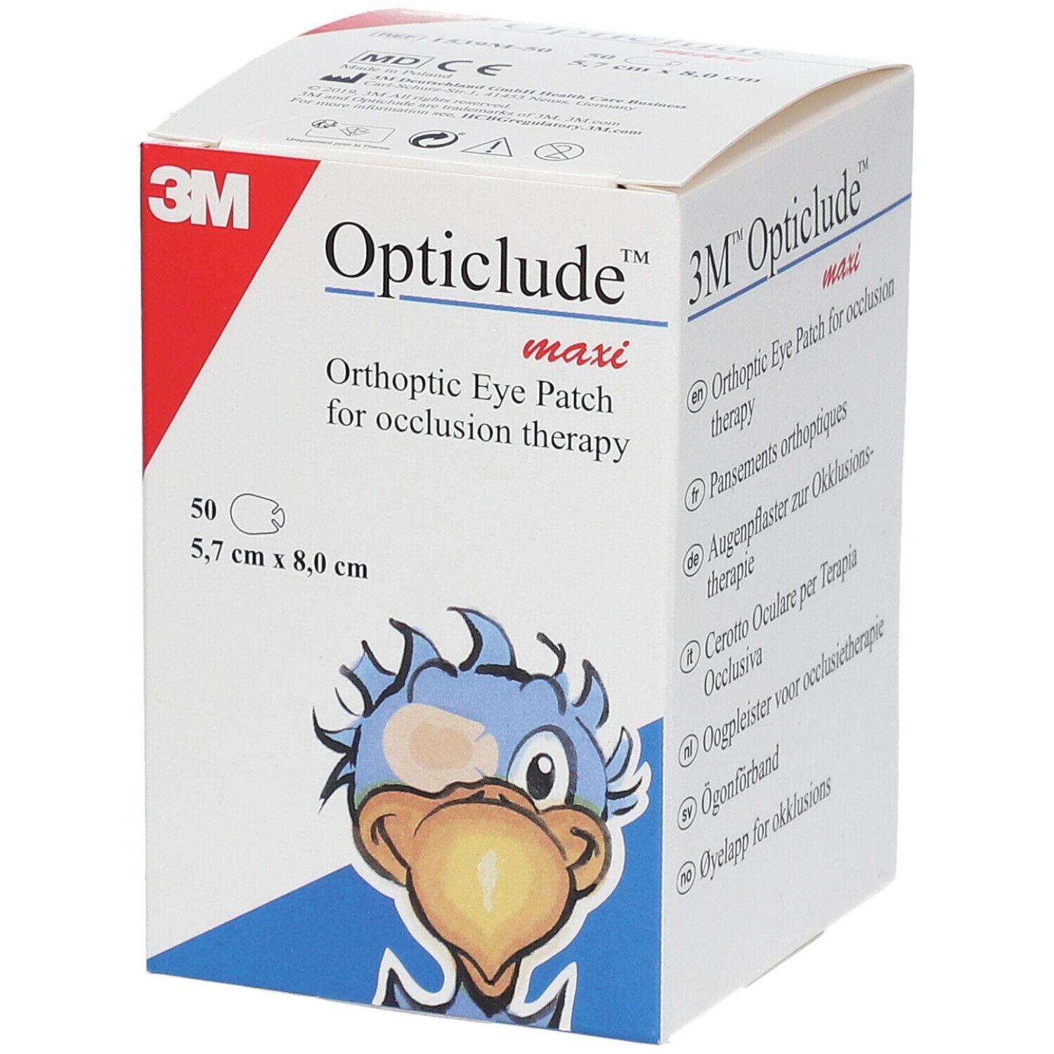 Opticlude Pansement Orthoptique Maxi 5,7 x 8 cm 1539M