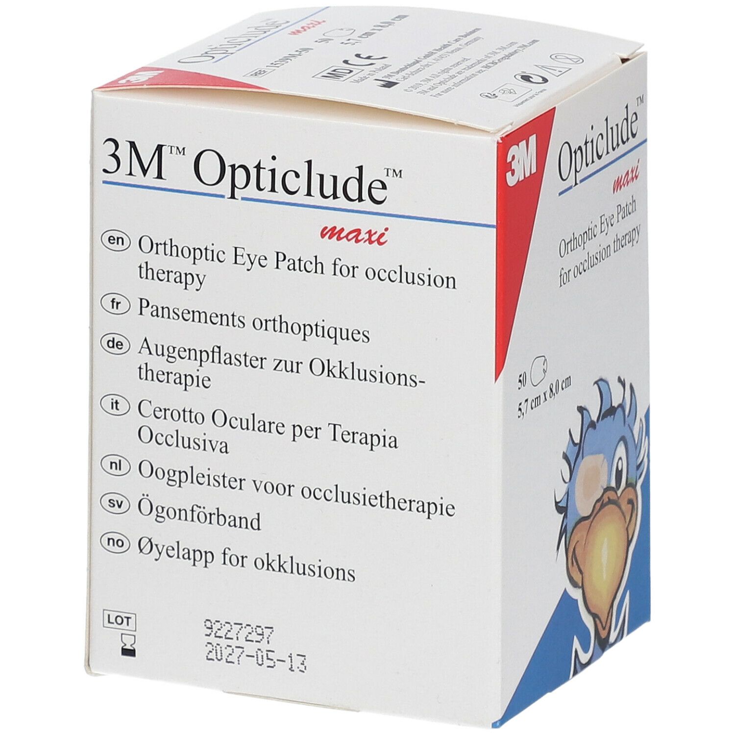 Opticlude Pansement Orthoptique Maxi 5,7 x 8 cm 1539M