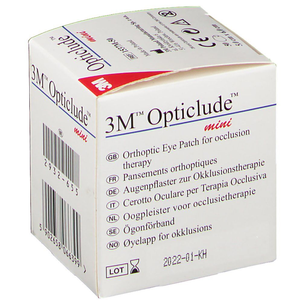 Opticlude Pansement Orthoptique Mini 5cm x 6cm 1537M