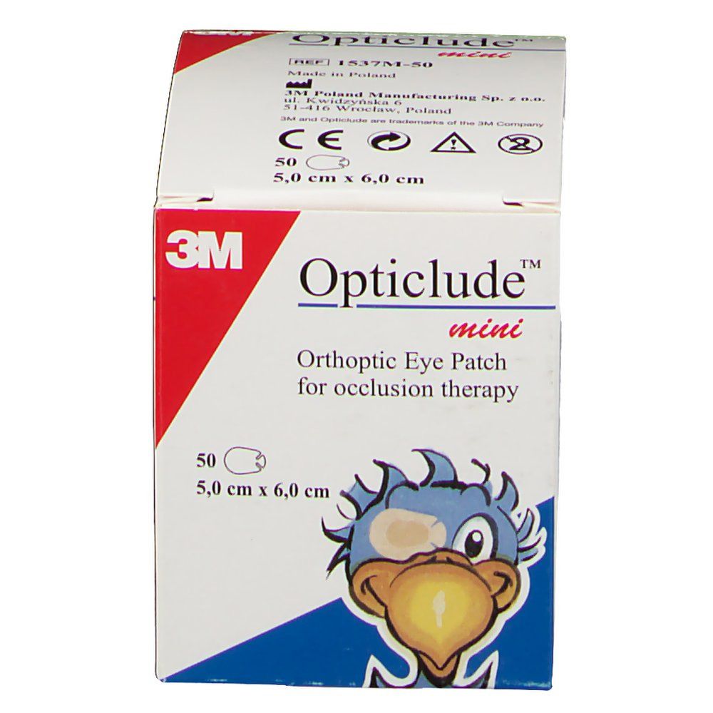 Opticlude Pansement Orthoptique Mini 5cm x 6cm 1537M