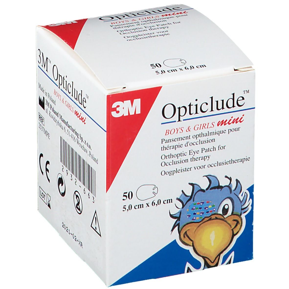3M Opticlude Compresse Occulaire Boys & Girls Mini 5cm x 6cm 2537MPE