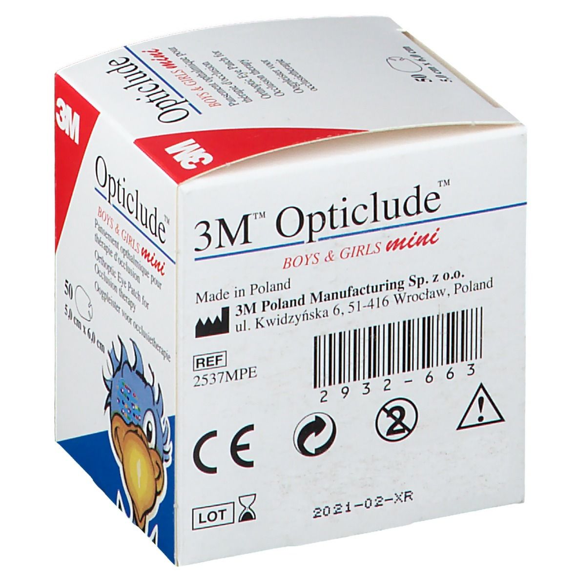 3M Opticlude Compresse Occulaire Boys & Girls Mini 5cm x 6cm 2537MPE