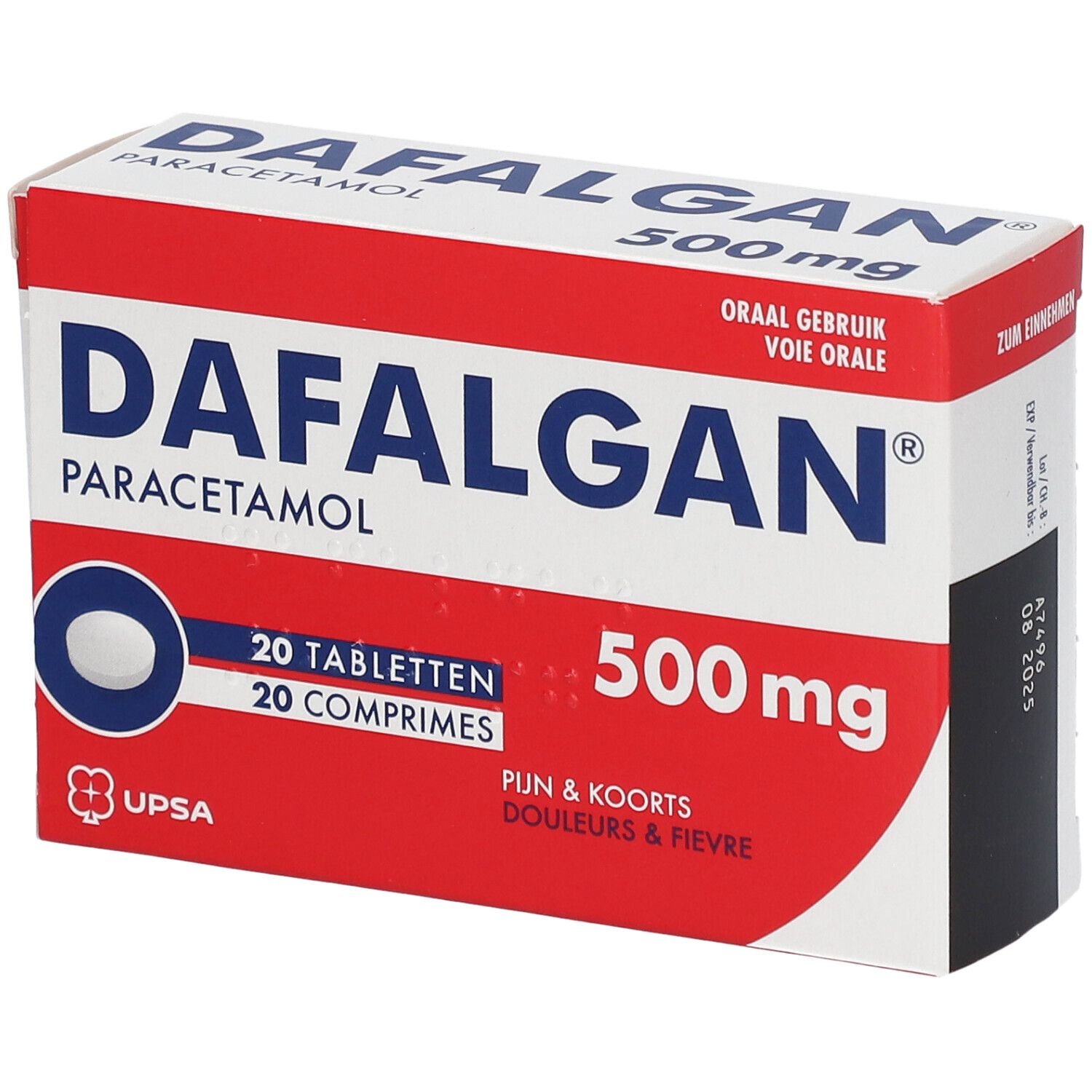 Dafalgan® 500mg Paracetamol | Pijn & Koorts