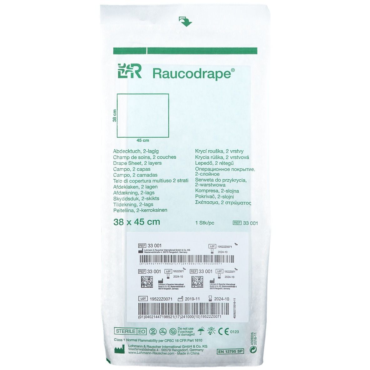 Raucodrape Afdeklaken 2 Lagen 38x45 cm 33001