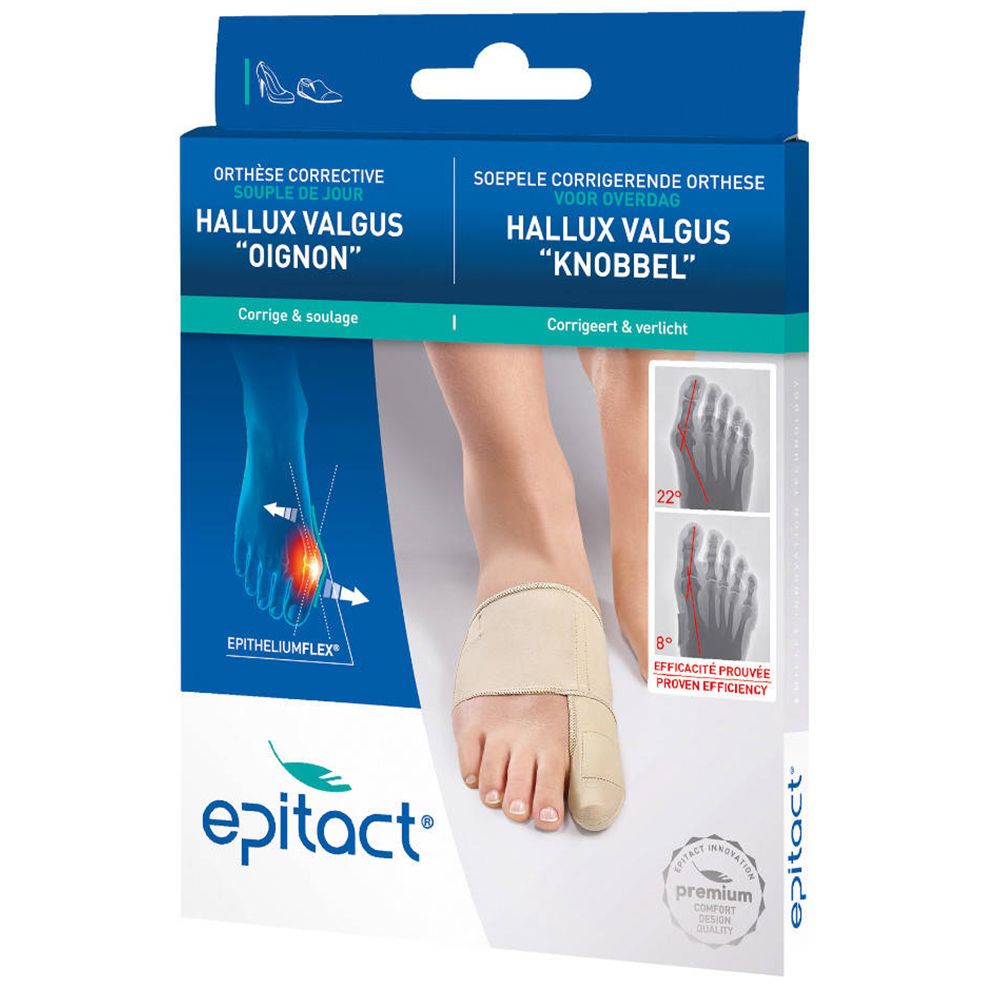 Epitact® Orthèse Corrective Souple de Jour Hallux Valgus « Oignon » Large