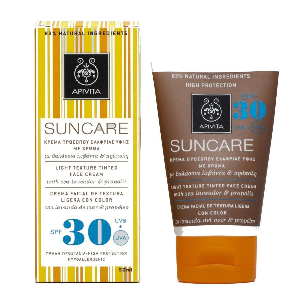 Apivita Sun Getinte Gezichtscrème SPF30