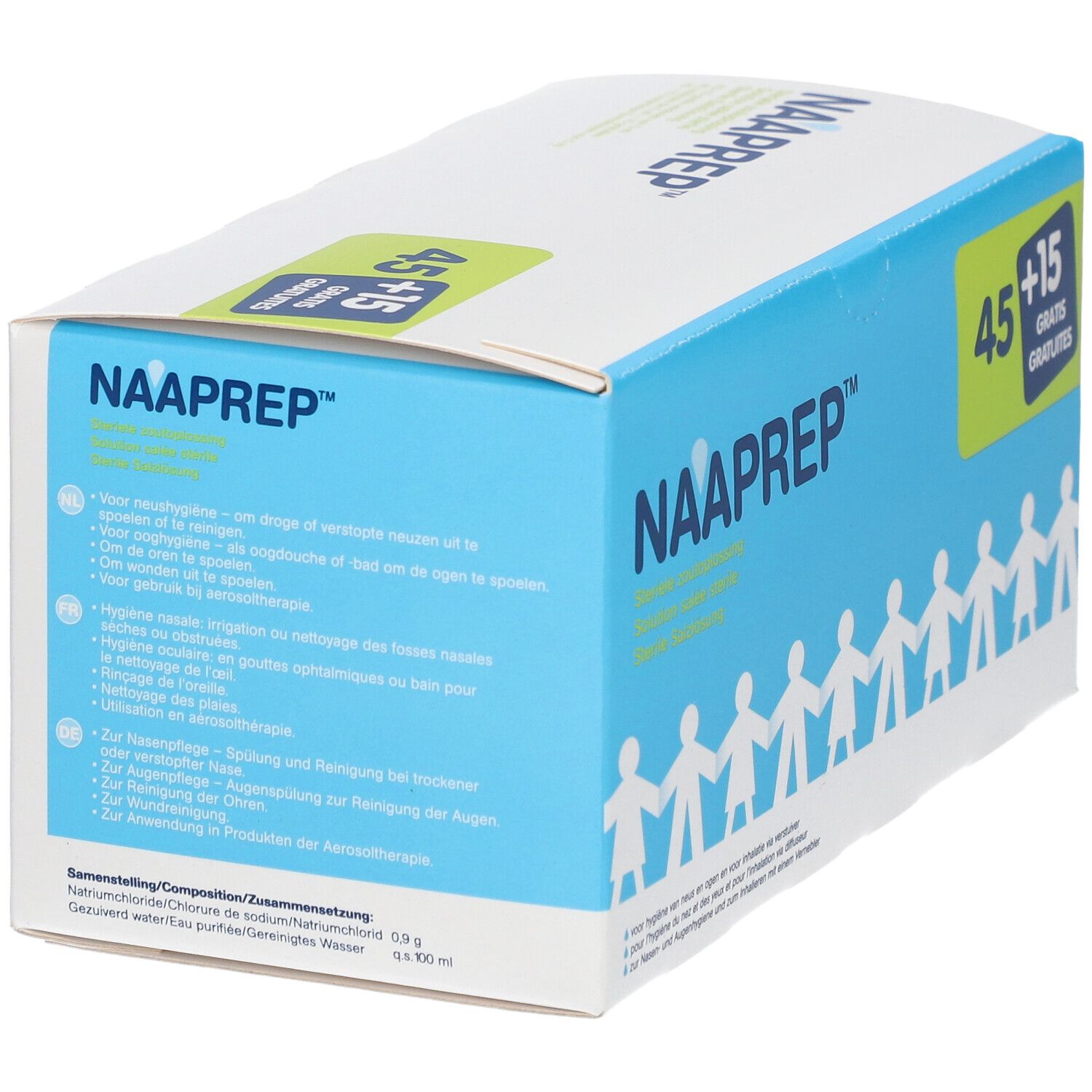 Naaprep Sérum Physiologique + 15 Ampoules GRATUITES - Nez, Yeux, Oreilles pour Bébés et Enfants