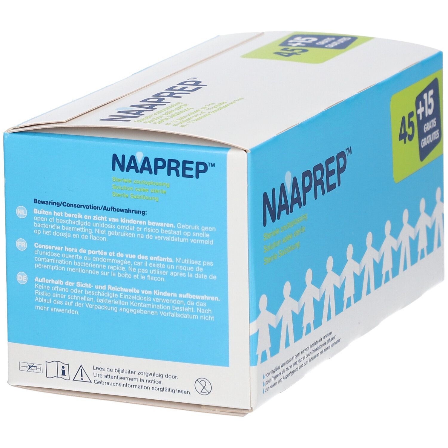 Naaprep Sérum Physiologique + 15 Ampoules GRATUITES - Nez, Yeux, Oreilles pour Bébés et Enfants