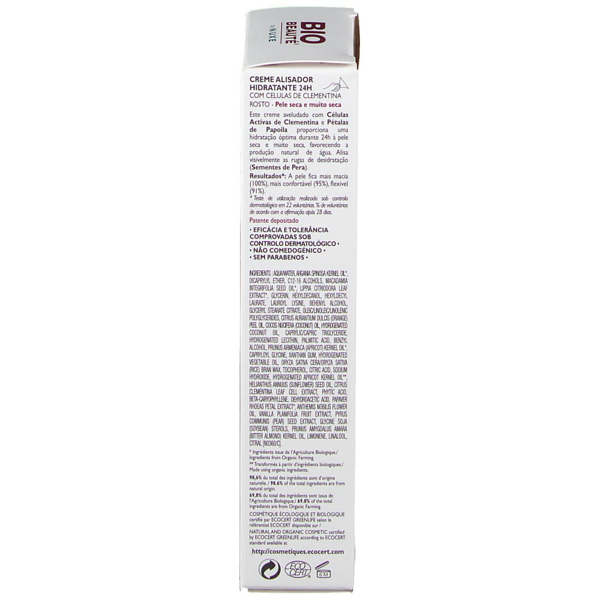 Bio Beauté by Nuxe Crème Lissante & Hydratante aux Cellules de Clémentine