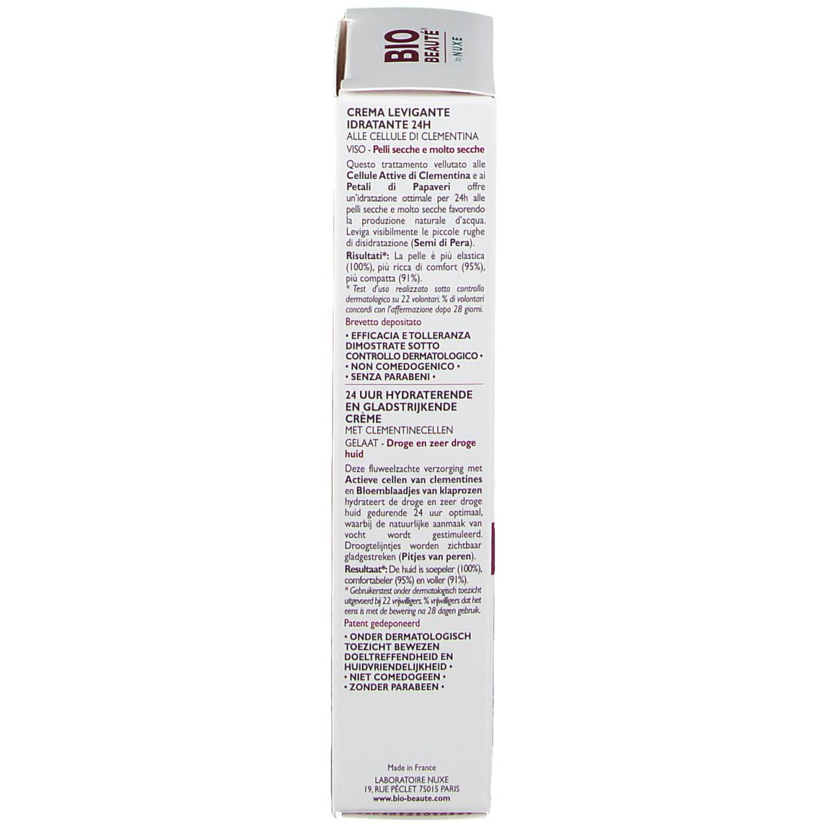 Bio Beauté by Nuxe Crème Lissante & Hydratante aux Cellules de Clémentine