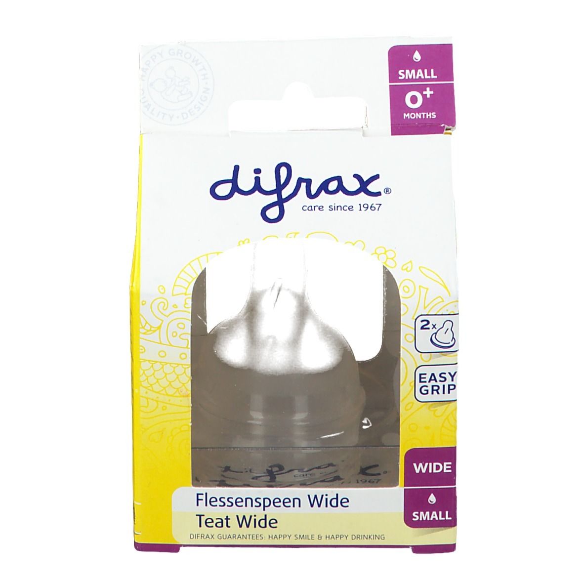 Difrax Tétine Natural Col Large - Taille Small