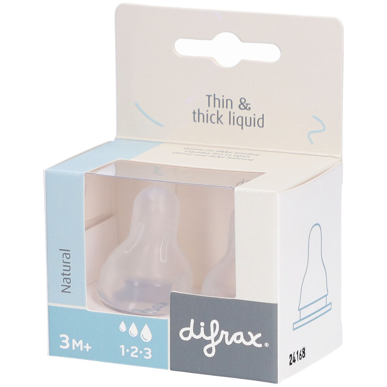 Difrax Tétine Natural 1-2-3