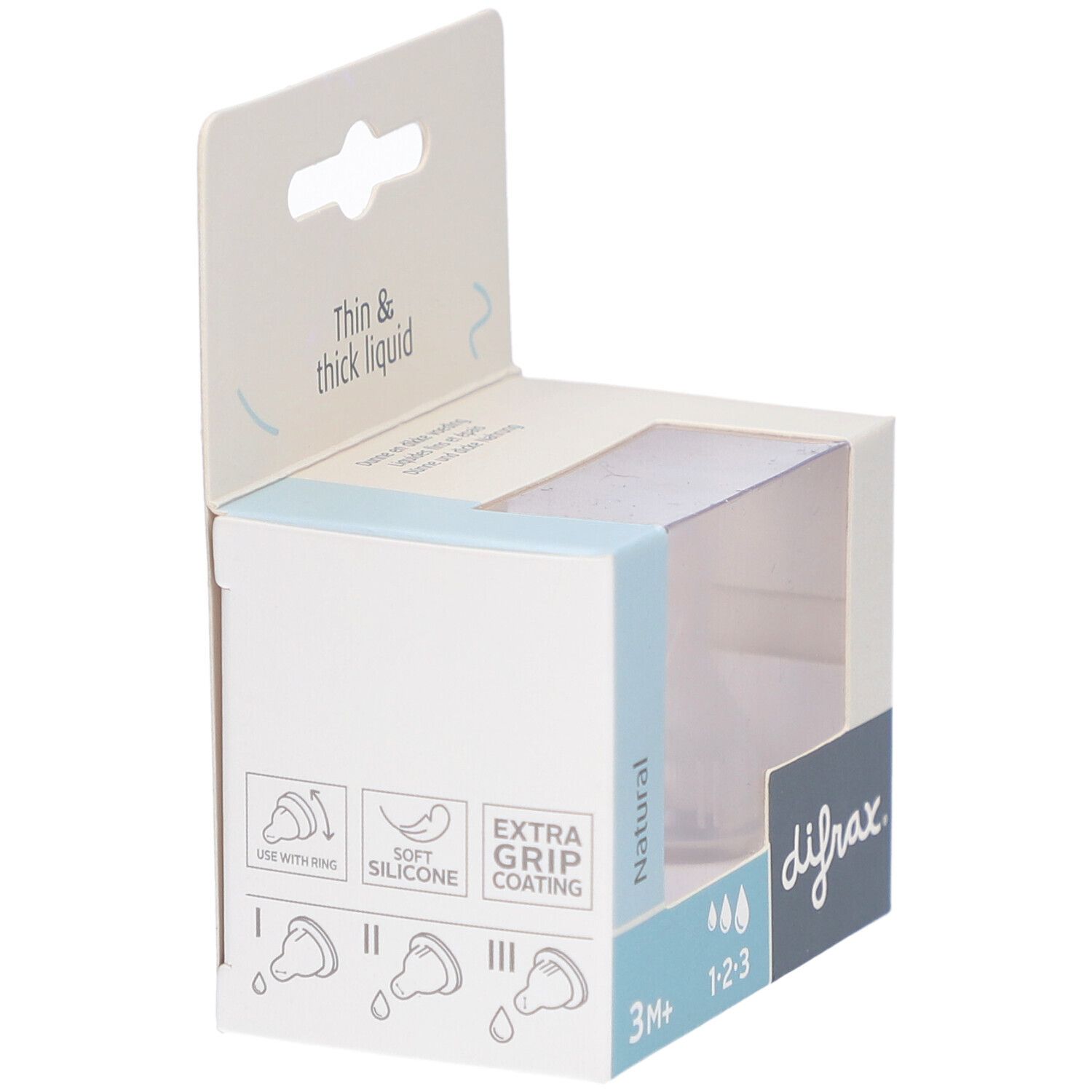 Difrax Tétine Natural 1-2-3
