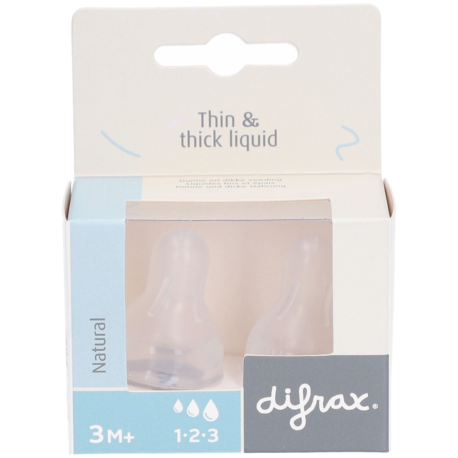 Difrax Tétine Natural 1-2-3