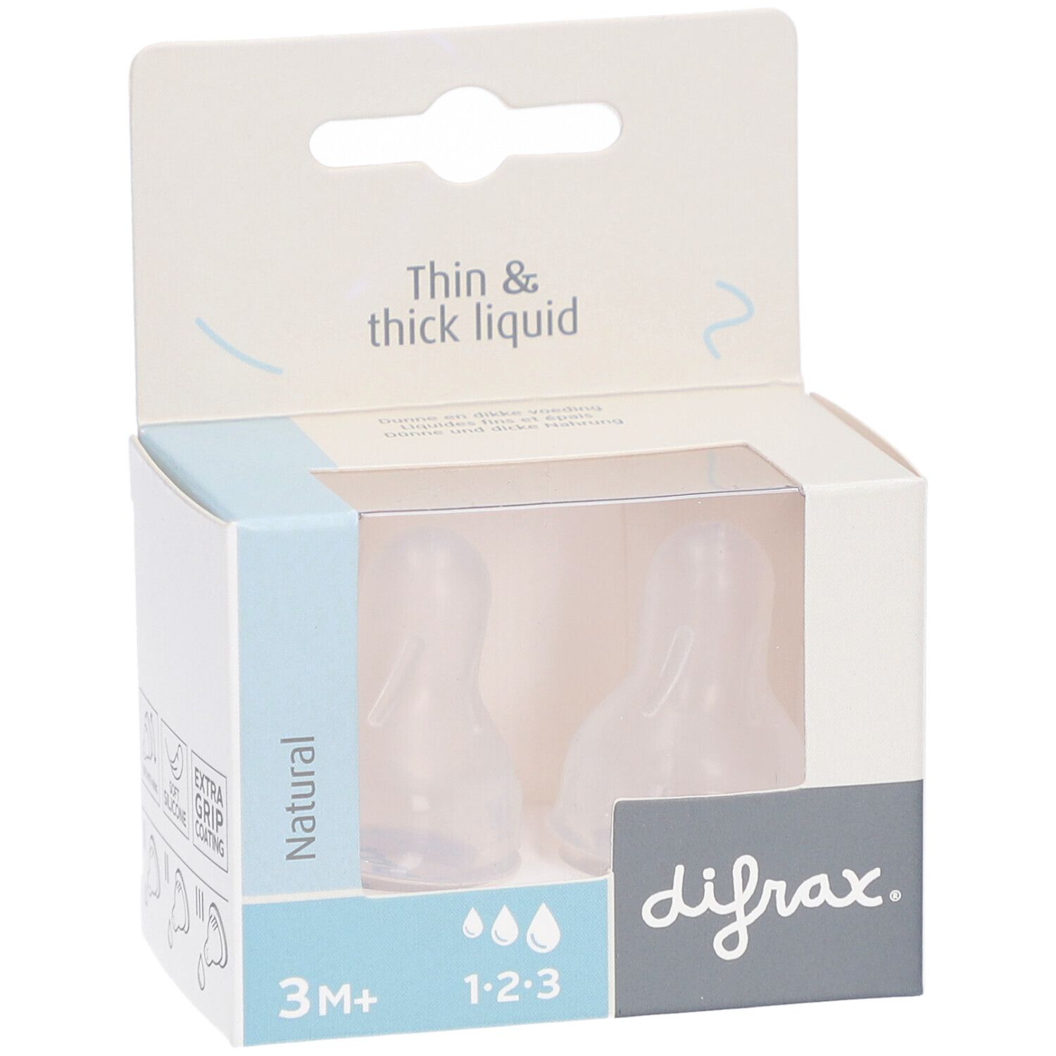 Difrax Tétine Natural 1-2-3