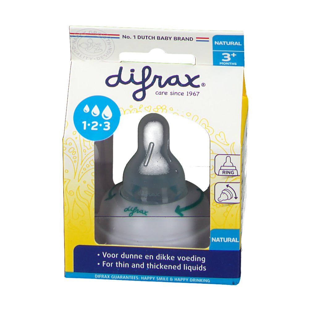 Difrax Zuigspeen Ring Natural 1-2-3